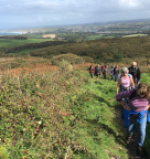 Public walk 29.9.17. climbing Trencrom